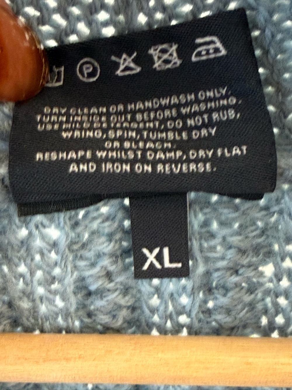 Aran Woolen Mills Open-Front Cable Knit Vest Cardigan in Dusty Teal - Picture 4 of 6